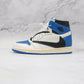 Designer Blue T-Scott x Fragment x Air Jordan 1 High Q ( Customs And Box ), Jordan 1 Sneakers Active