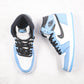 Designer BABY BLUE Jordan 1 High Q ( Customs And Box ), Jordan 1 Sneakers Active