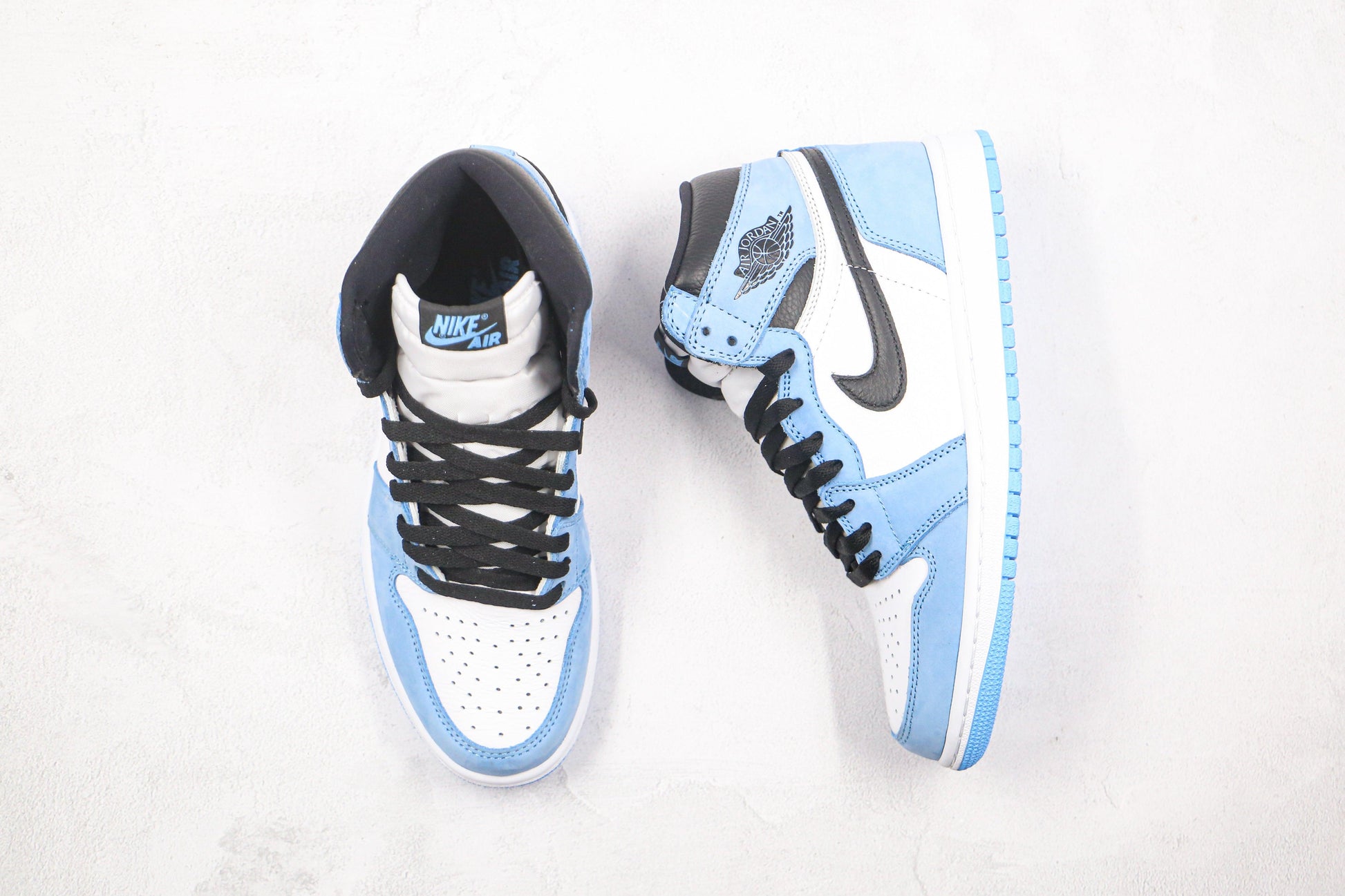 Designer BABY BLUE Jordan 1 High Q ( Customs And Box ), Jordan 1 Sneakers Active