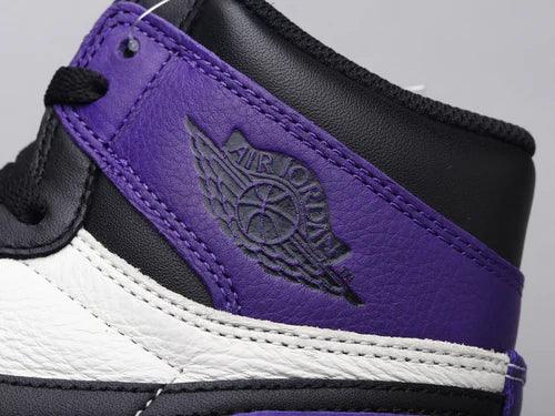 Designer Jordan 1 High Q AJ1 Purple Toe UNISEX ( Customs And Box ), Jordan 1 Sneakers FREE SHIPPING WITH FEDEX