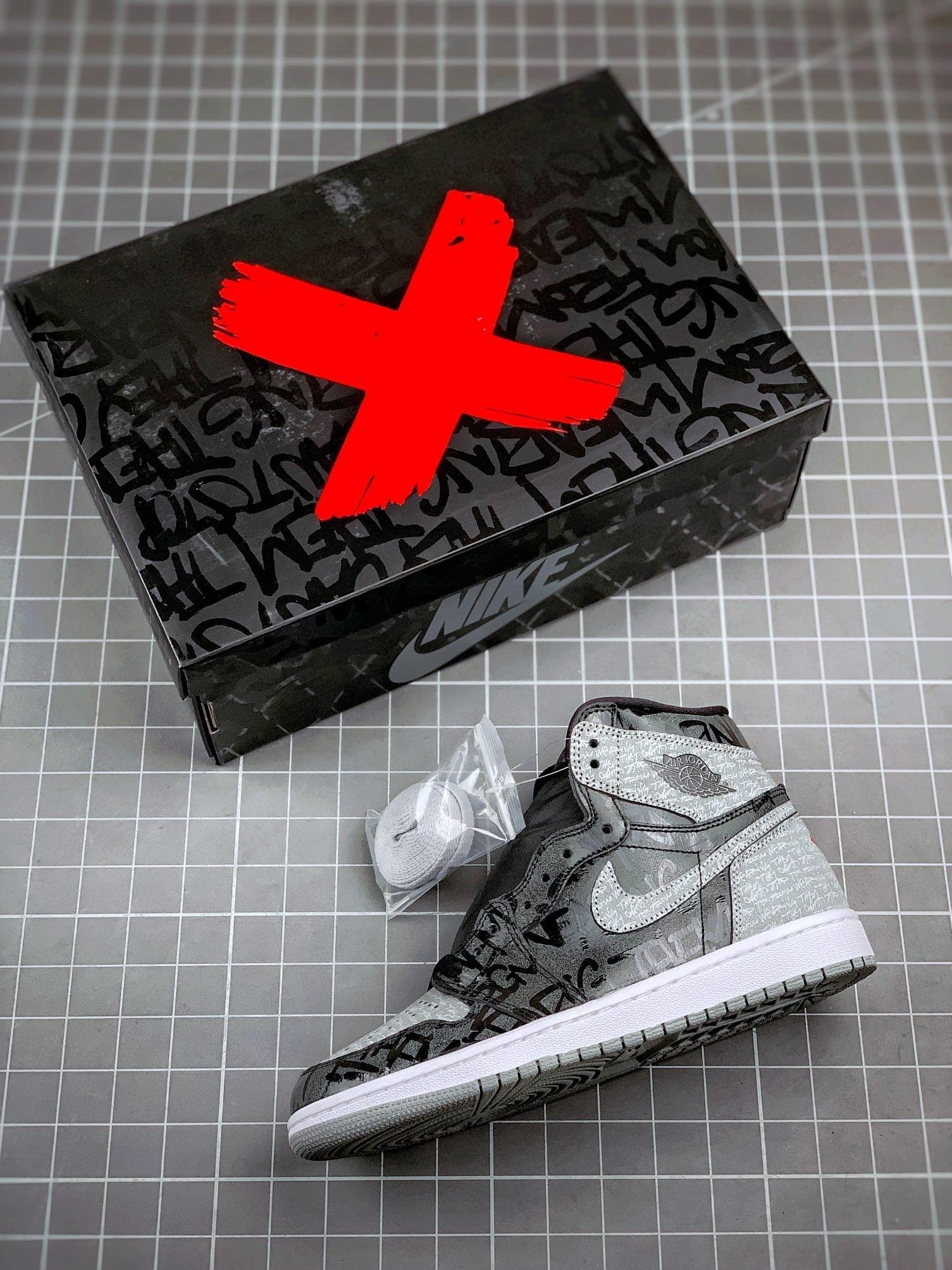 Designer Air Jordan 1 OG "Rebellionaire" Black Ash Rebellion