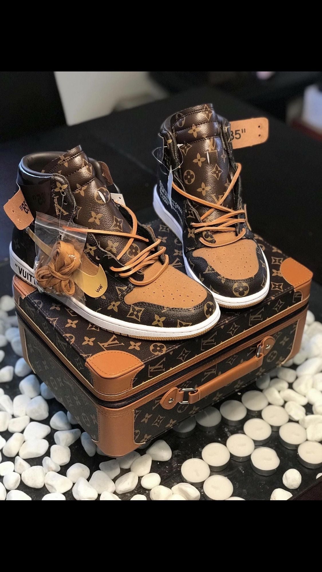 Designer Air Jordan 1 LV High Q ( Customs And Box ), Jordan 1 Sneakers Active A11