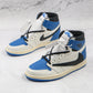 Designer Blue T-Scott x Fragment x Air Jordan 1 High Q ( Customs And Box ), Jordan 1 Sneakers Active