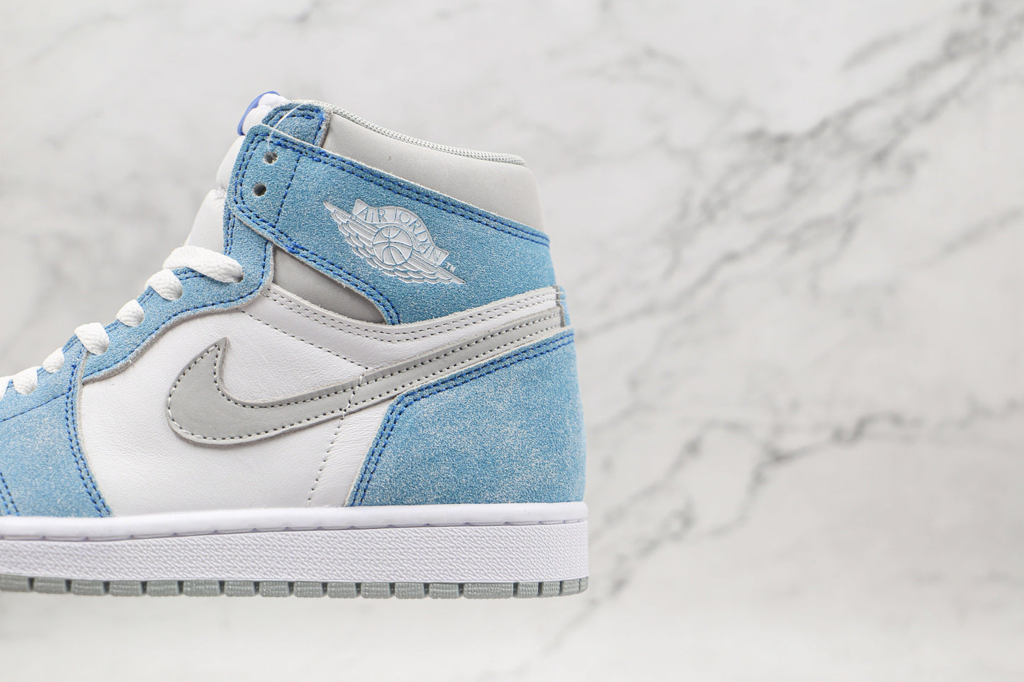 Designer Blue White Jordan 1 High Q ( Customs And Box ), Jordan 1 Sneakers Active