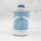 Designer Blue White Jordan 1 High Q ( Customs And Box ), Jordan 1 Sneakers Active