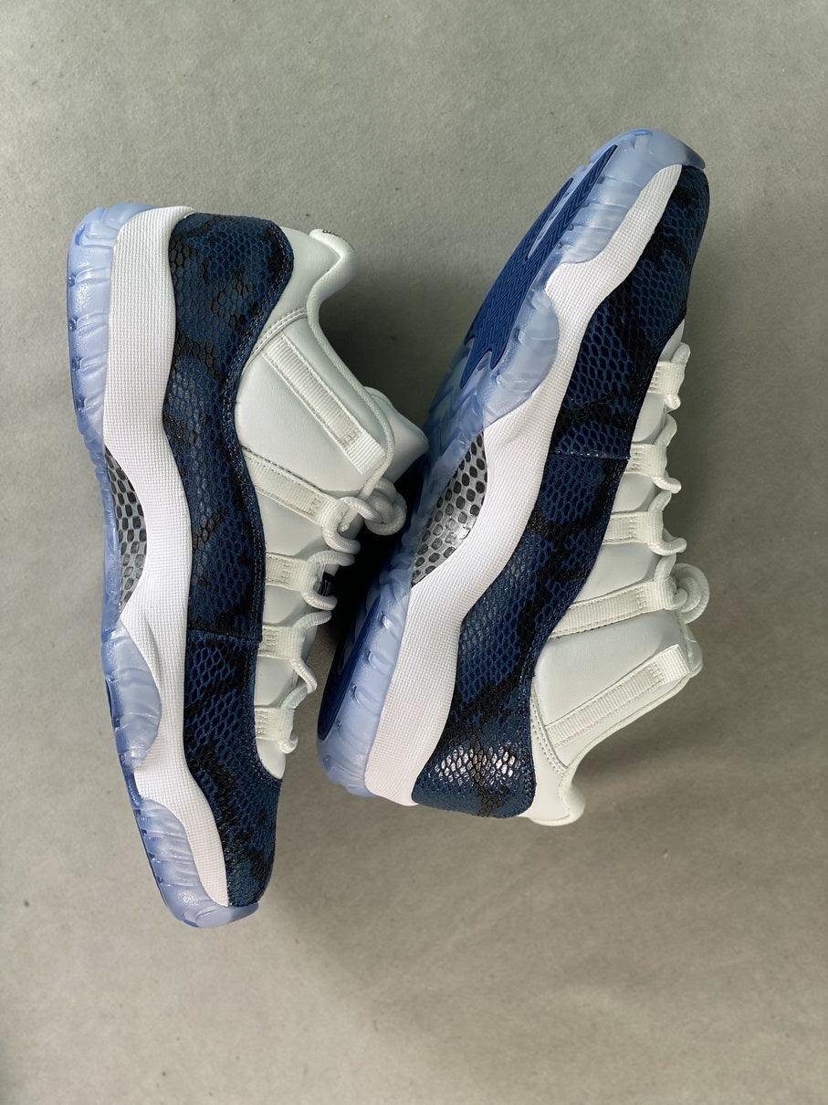 Designer Air Jordan 11 Low 'Navy Snakeskin' CD6847-102