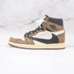 Designer Brown T-Scott x Fragment x Air Jordan 1 High Q ( Customs And Box ), Jordan 1 Sneakers Active CACTUS JACK