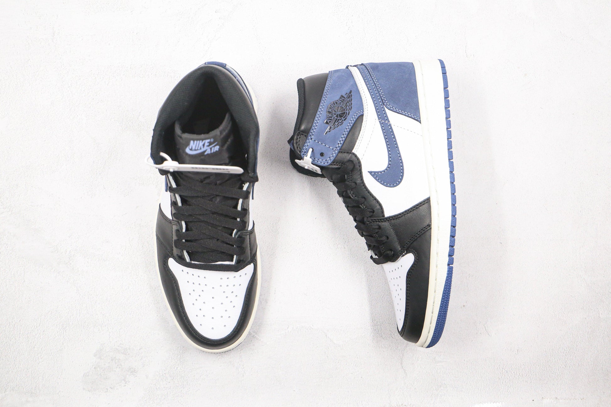 Designer BLUE BLACK Jordan 1 High Q ( Customs And Box ), Jordan 1 Sneakers Active