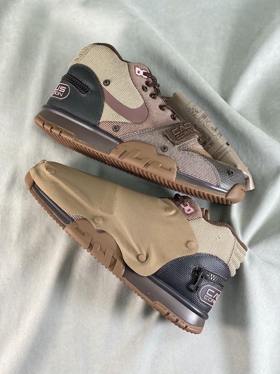 Designer Travis Scott x Air Trainer 1 Wheat DR7515-200