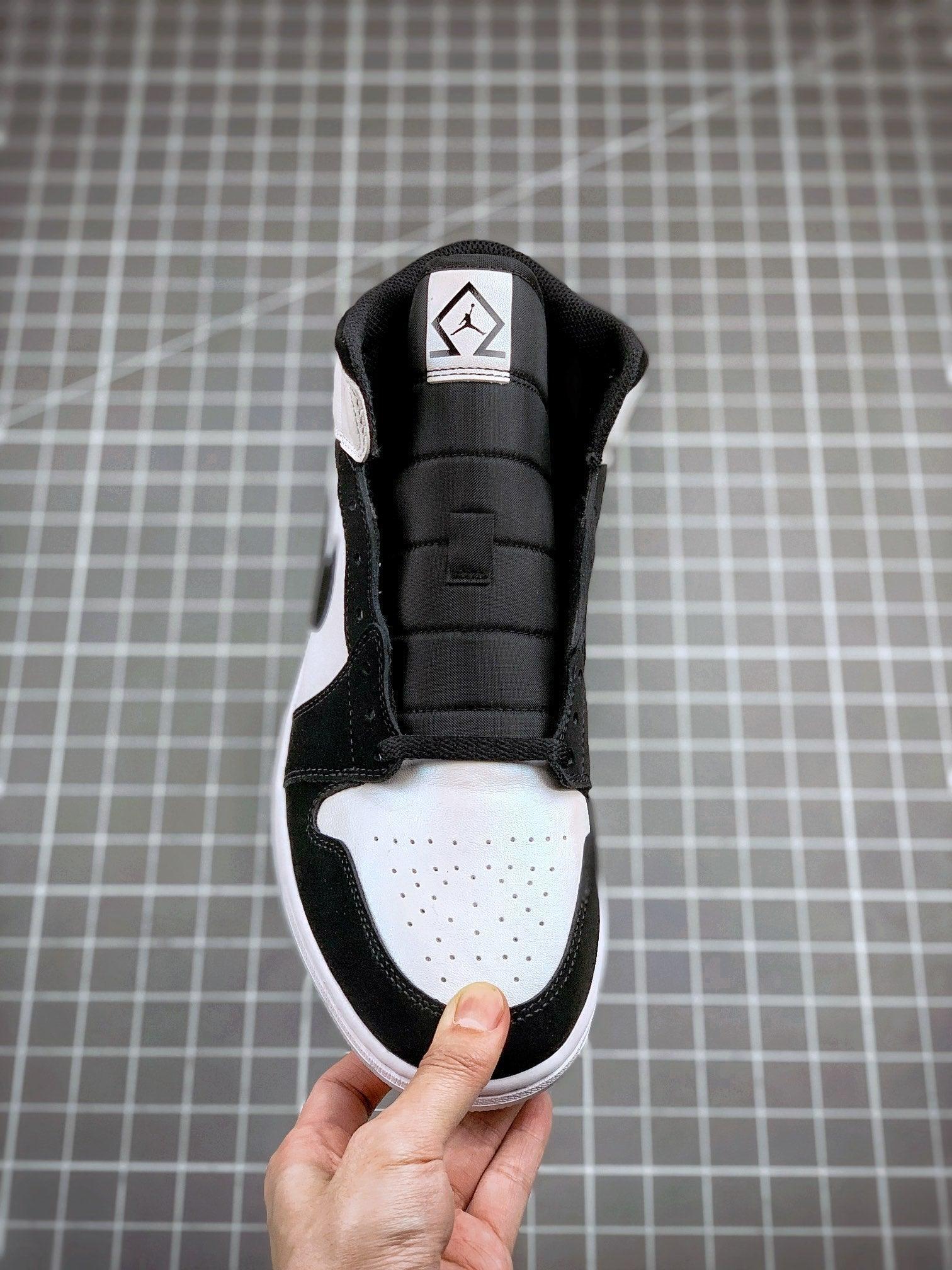 Designer Air Jordan 1 MID Black and White Panda