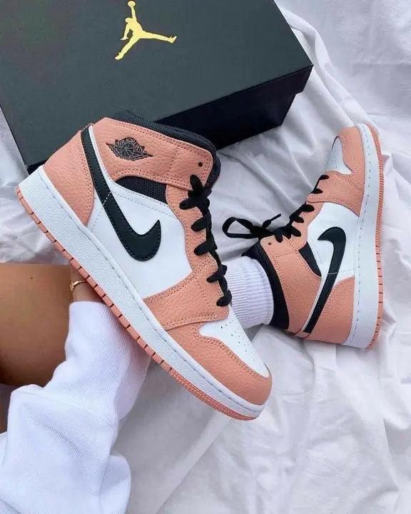 Designer Air Jordan 1 Mid" Digital Pink Quartz High Q ( Customs And Box ), Jordan 1 Sneakers Active