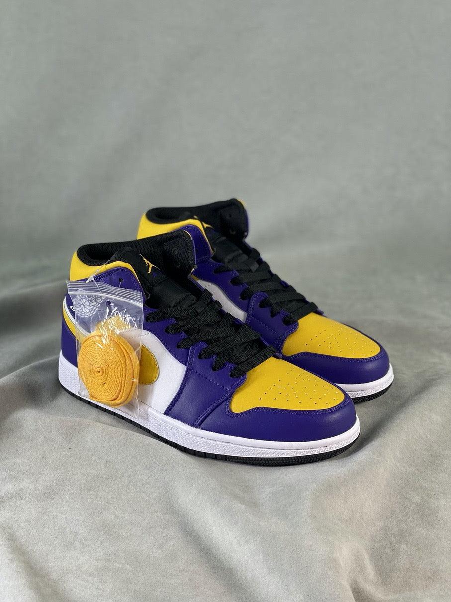 Designer Air Jordan 1 Mid 'Lakers' DQ8426-517