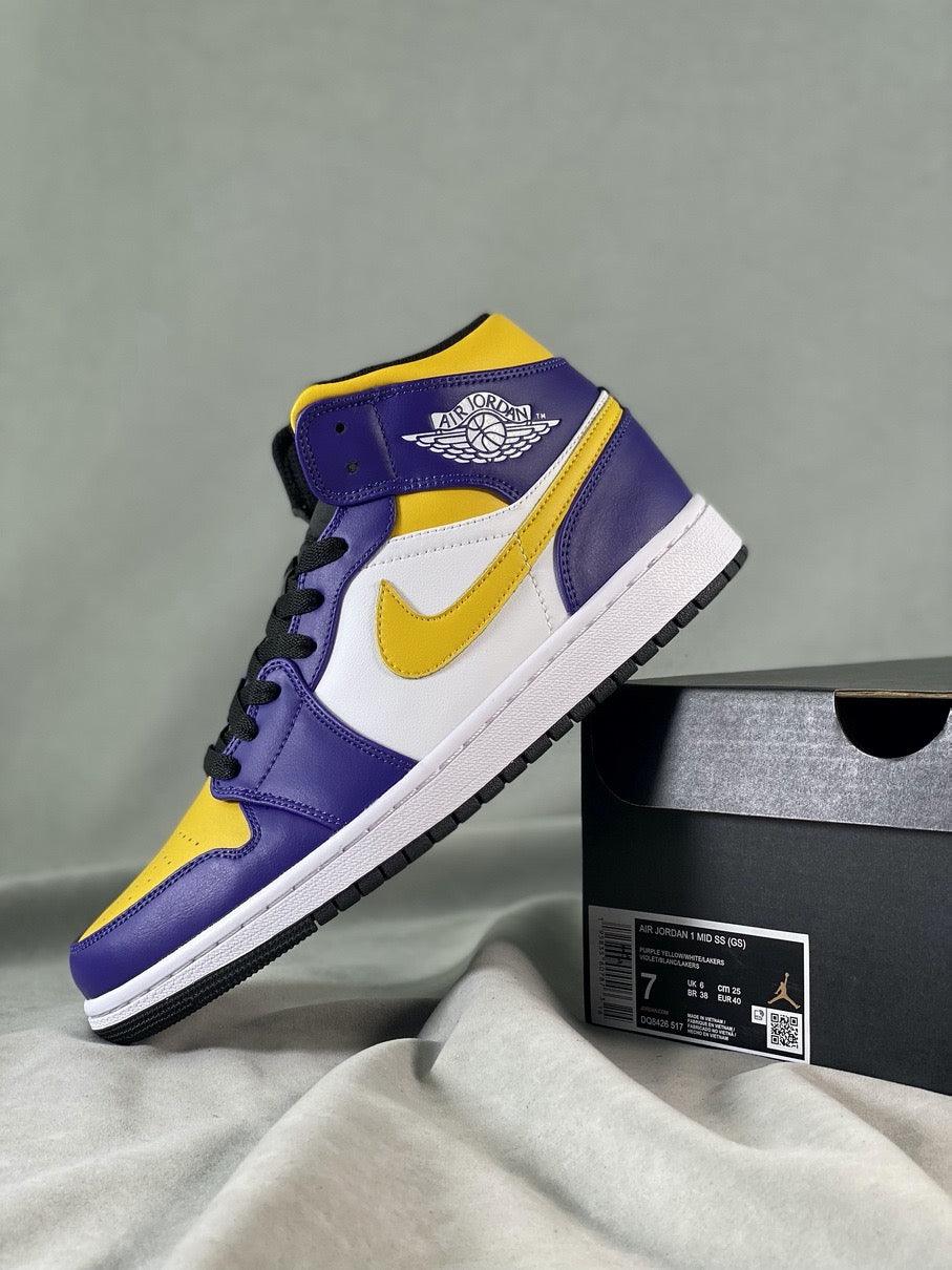 Designer Air Jordan 1 Mid 'Lakers' DQ8426-517