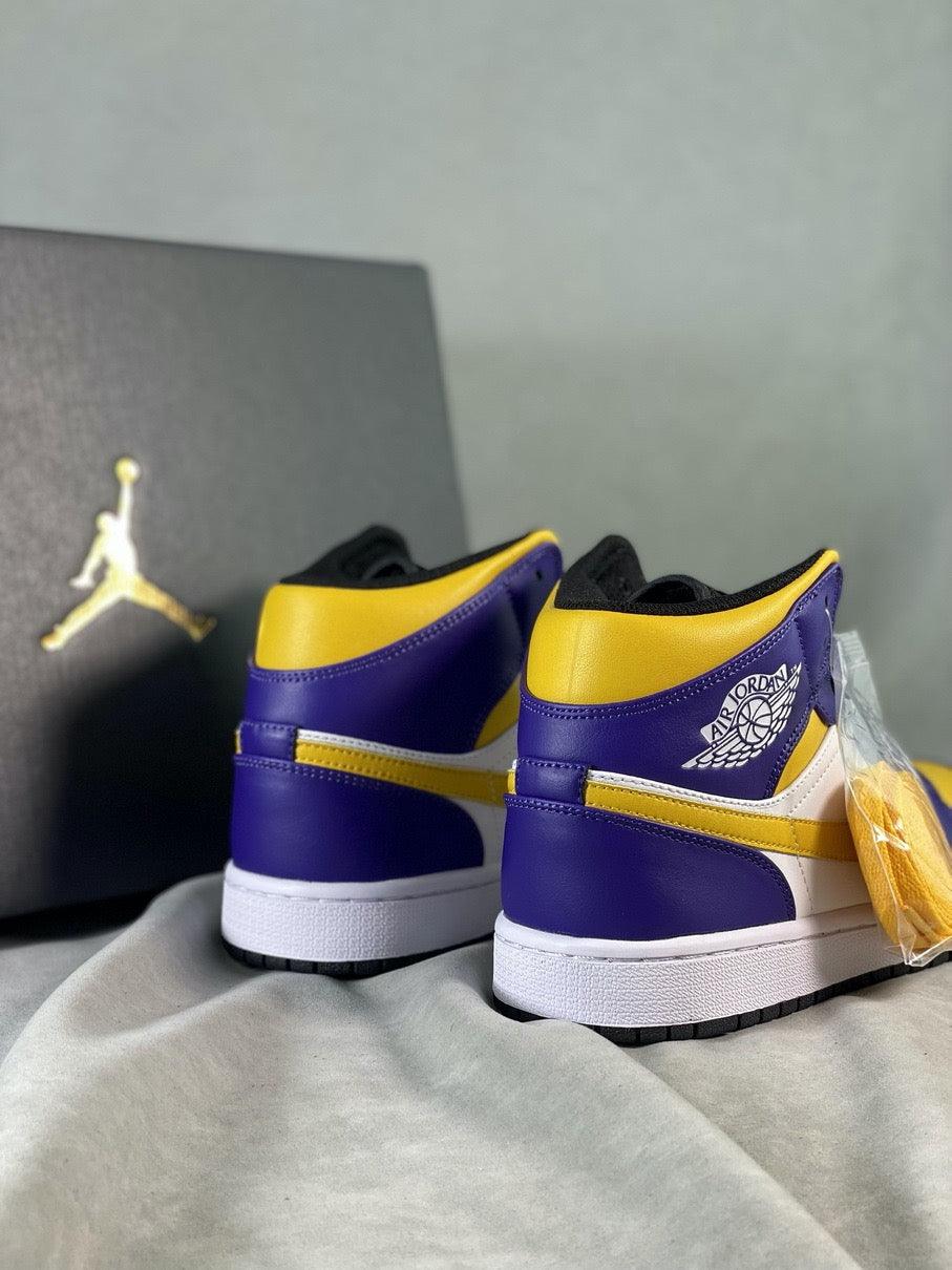 Designer Air Jordan 1 Mid 'Lakers' DQ8426-517