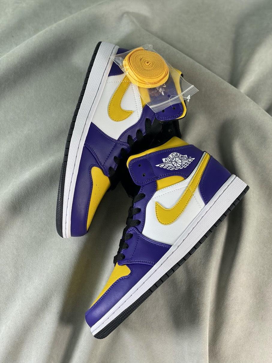 Designer Air Jordan 1 Mid 'Lakers' DQ8426-517