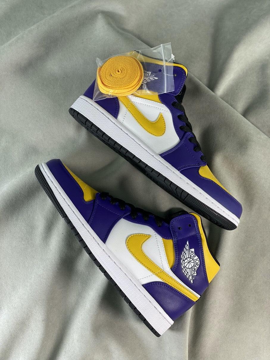 Designer Air Jordan 1 Mid 'Lakers' DQ8426-517