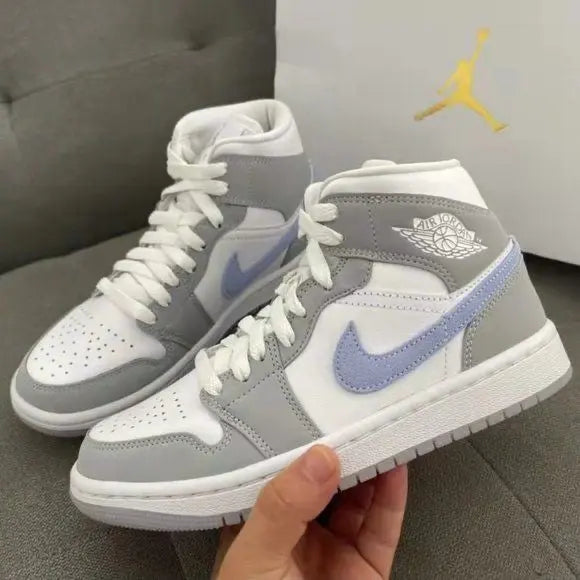 Designer Air Jordan 1 Mid Wolf Grey High Q