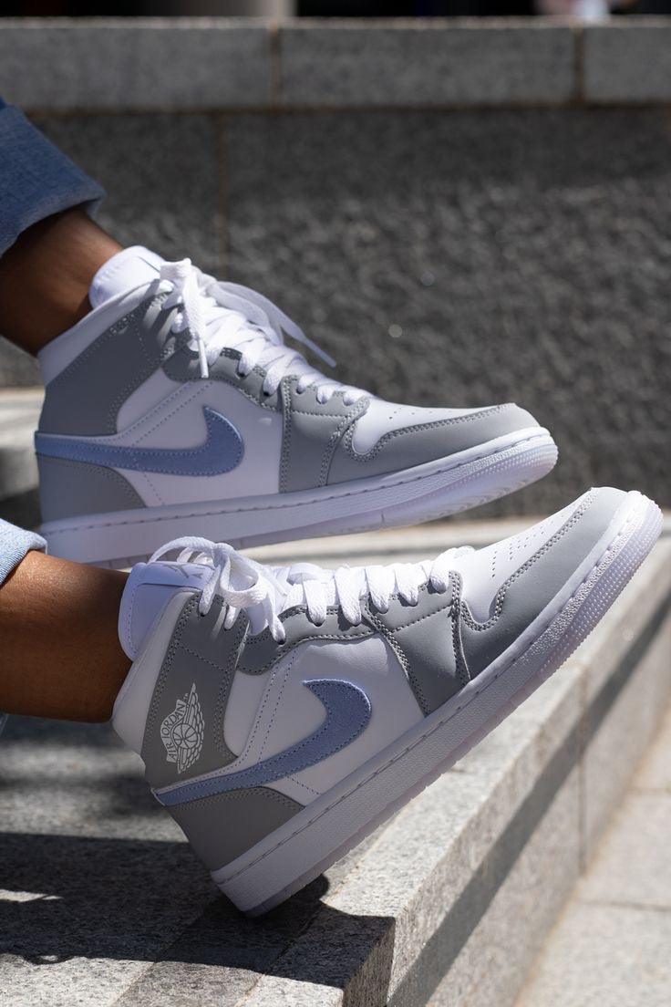 Designer Air Jordan 1 Mid Wolf Grey High Q