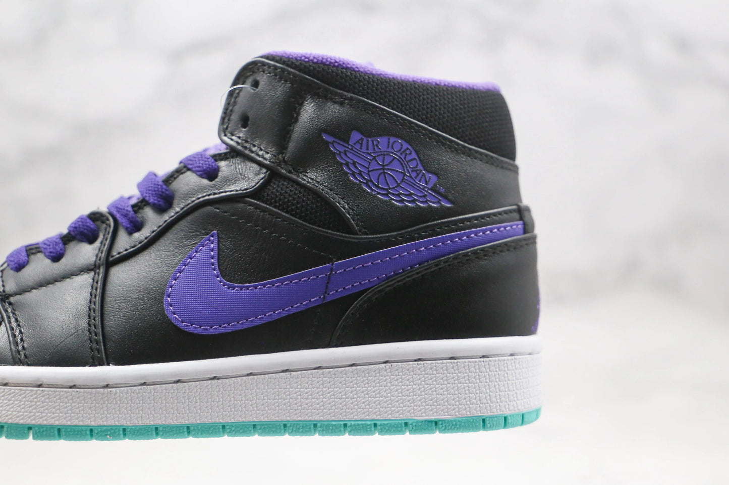 Designer Air Jordan 1 Purple Mid High Q ( Customs And Box ), Jordan 1 Sneakers Active