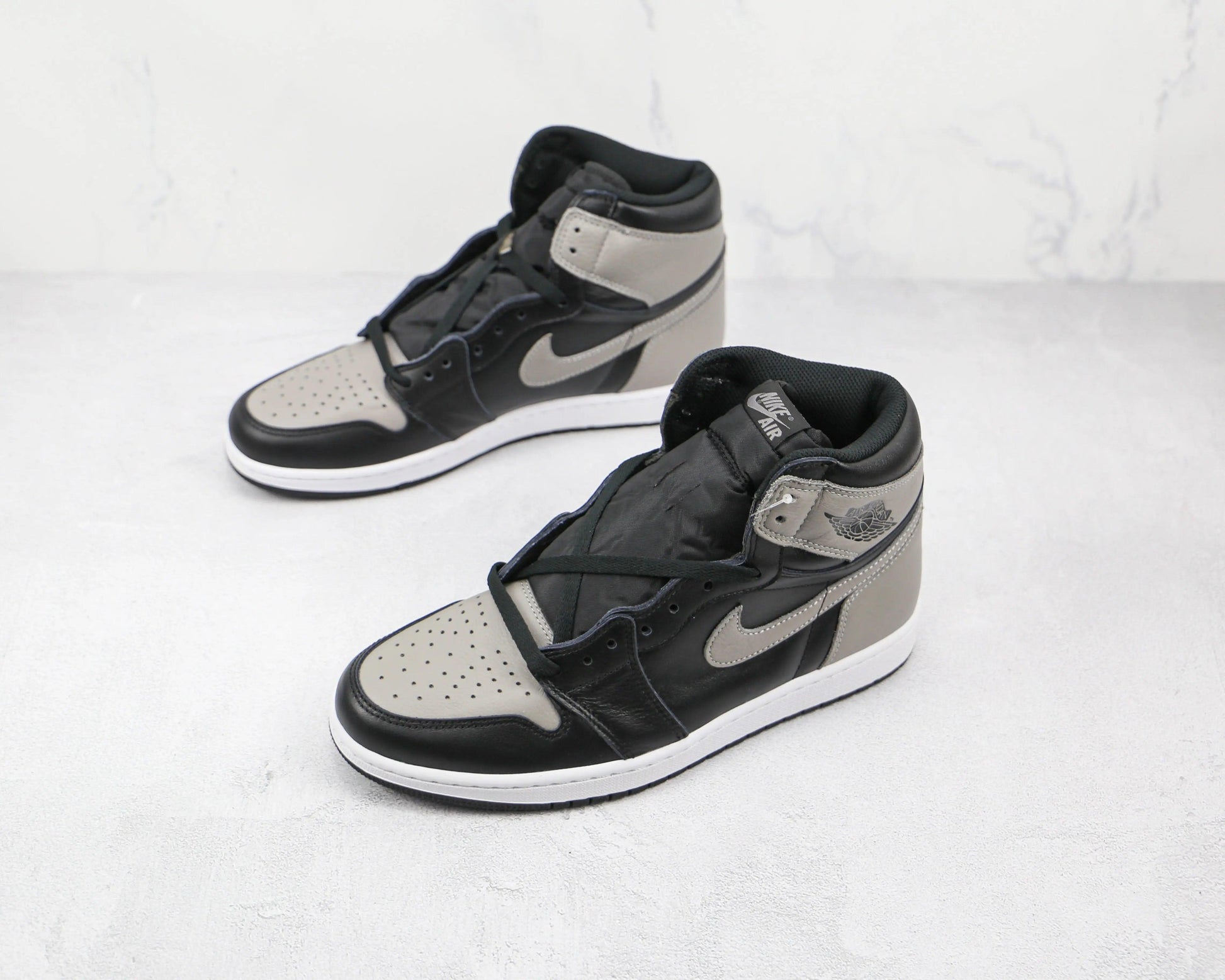 Designer Black Grey Jordan 1 High Q ( Customs And Box ), Jordan 1 Sneakers