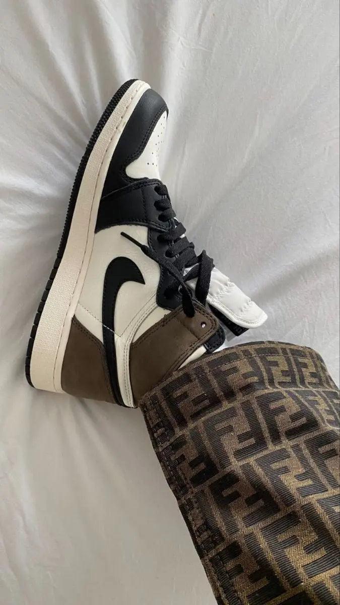 Designer Jordan 1 Retro High Dark Mocha High Q ( Customs And Box ), Jordan 1 Sneakers Active