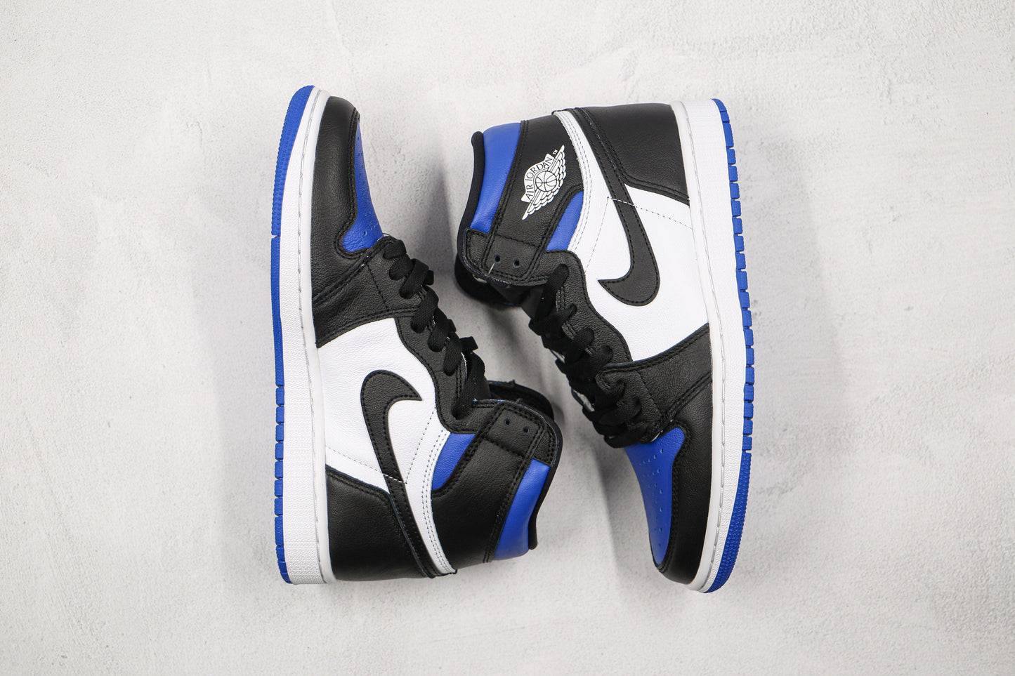 Designer Black Blue Jordan 1 High Q ( Customs And Box ), Jordan 1 Sneakers Active