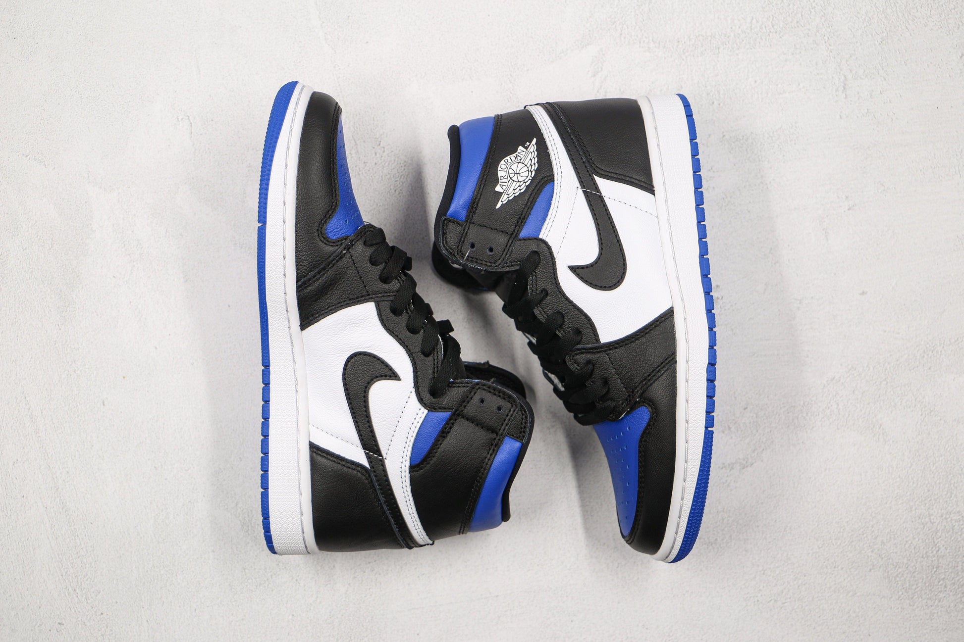 Designer Black Blue Jordan 1 High Q ( Customs And Box ), Jordan 1 Sneakers Active