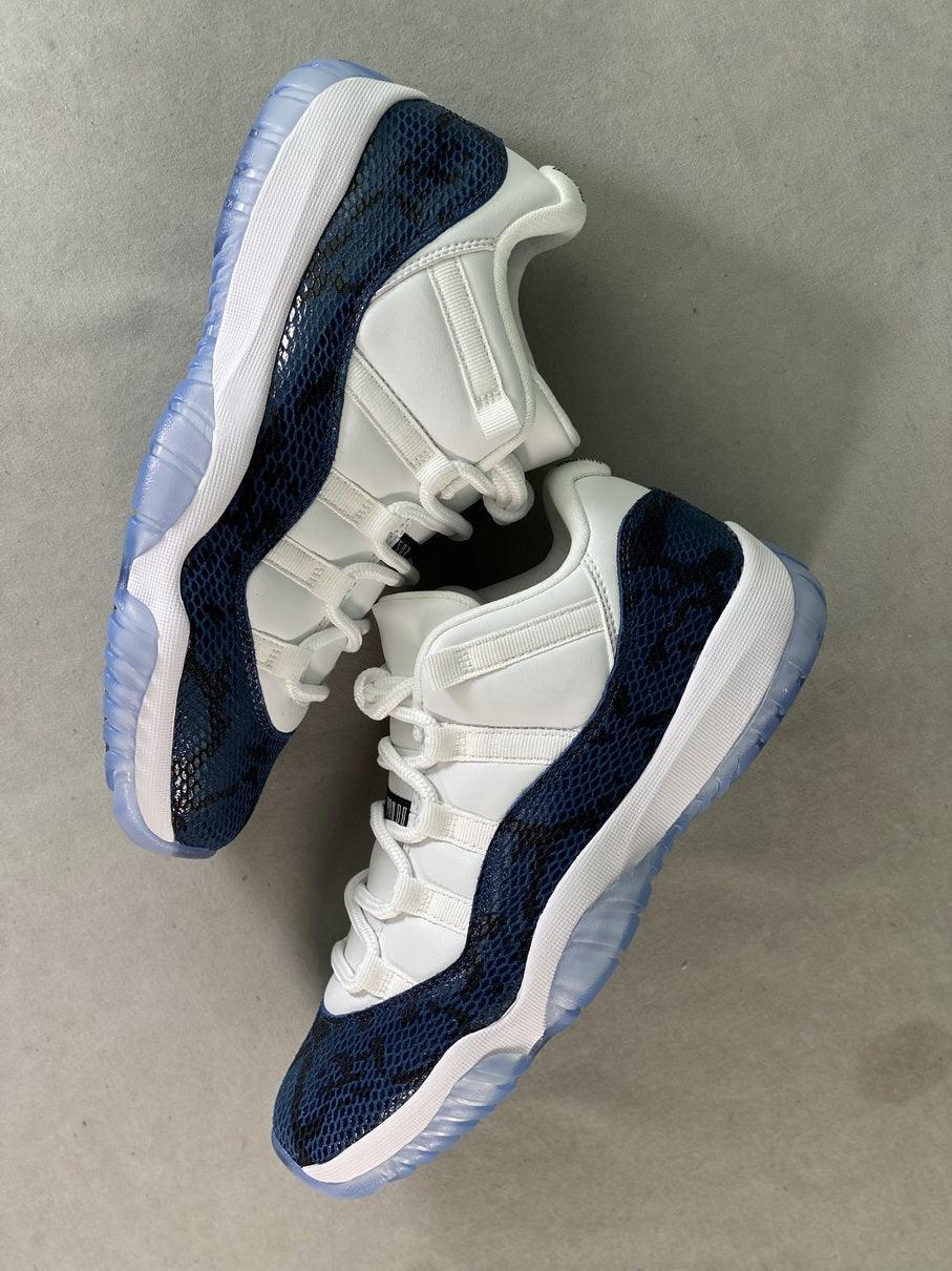 Designer Air Jordan 11 Low 'Navy Snakeskin' CD6847-102