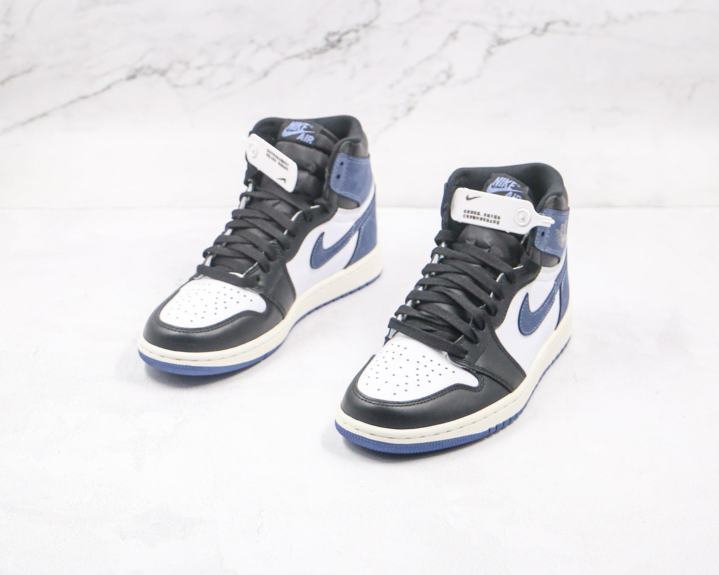 Designer BLUE BLACK Jordan 1 High Q ( Customs And Box ), Jordan 1 Sneakers Active