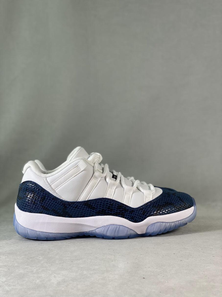 Designer Air Jordan 11 Low 'Navy Snakeskin' CD6847-102