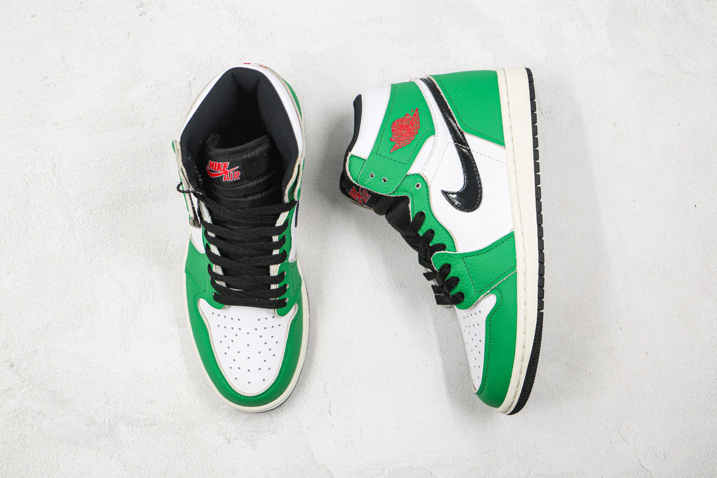 Designer GREEN Jordan 1 High Q ( Customs And Box ), Jordan 1 Sneakers Active