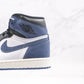 Designer BLUE BLACK Jordan 1 High Q ( Customs And Box ), Jordan 1 Sneakers Active