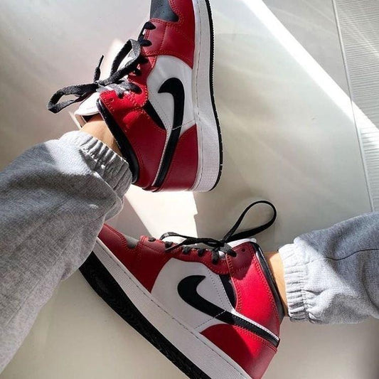 Designer RED Black White Jordan 1 CHICAGO High Q