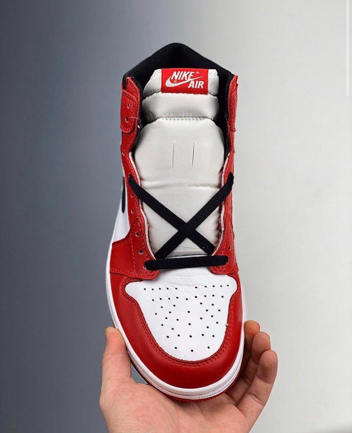 Designer RED Black White Jordan 1 CHICAGO High Q