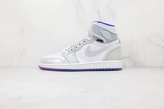 Designer White Jordan 1 High Q ( Customs And Box ), Jordan 1 Sneakers Active