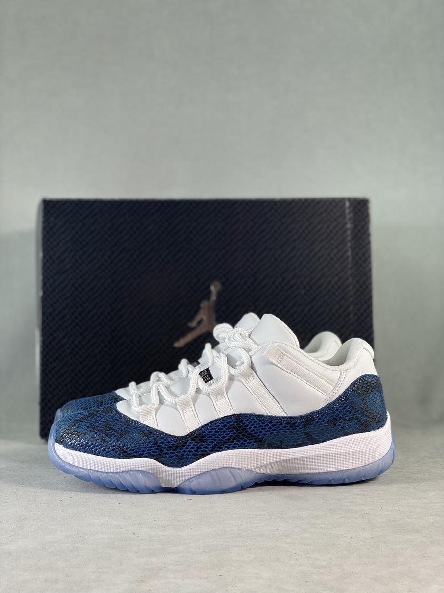 Designer Air Jordan 11 Low 'Navy Snakeskin' CD6847-102