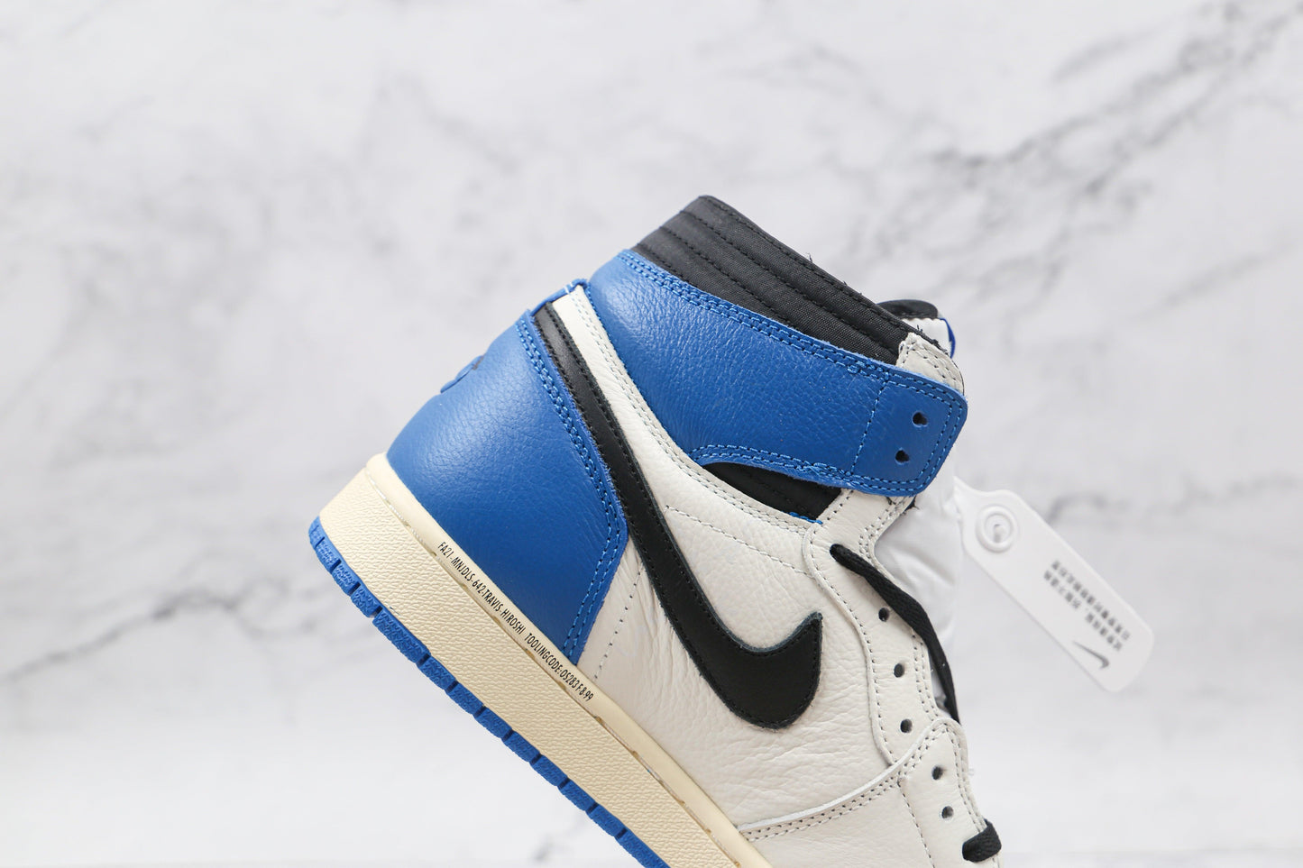 Designer Blue T-Scott x Fragment x Air Jordan 1 High Q ( Customs And Box ), Jordan 1 Sneakers Active