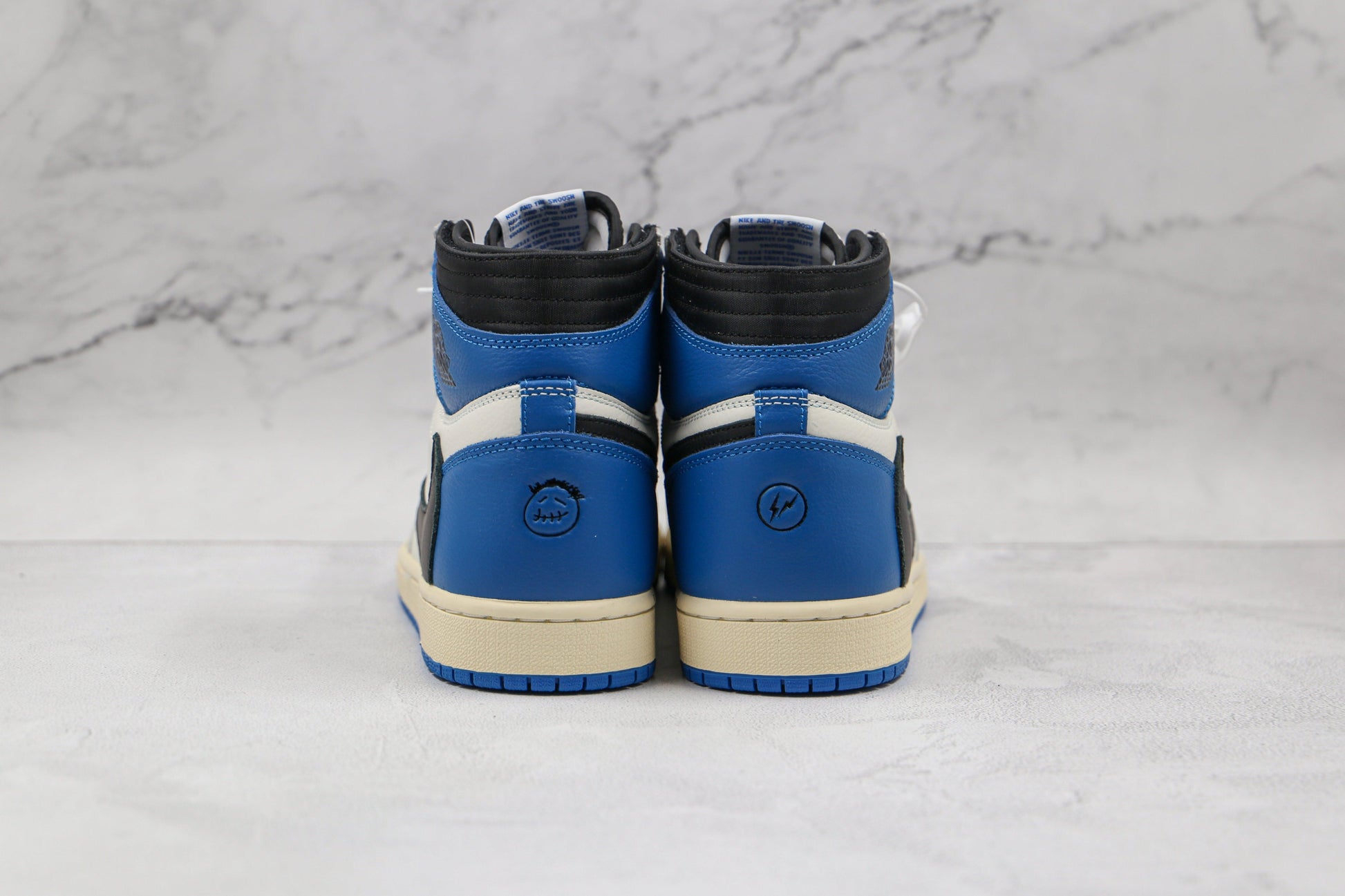 Designer Blue T-Scott x Fragment x Air Jordan 1 High Q ( Customs And Box ), Jordan 1 Sneakers Active