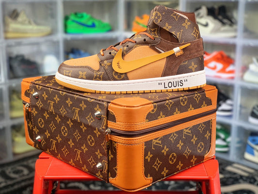 Designer Air Jordan 1 x LV x OFF WHITE Virgil Abloh