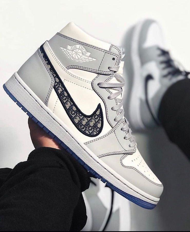 Designer Dior x Air Jordan 1 High OG "Grey"AJ1 High Q