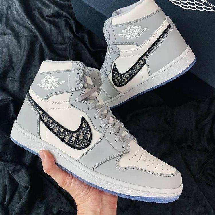 Designer Dior x Air Jordan 1 High OG "Grey"AJ1 High Q