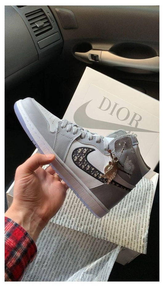 Designer Dior x Air Jordan 1 High OG "Grey"AJ1 High Q