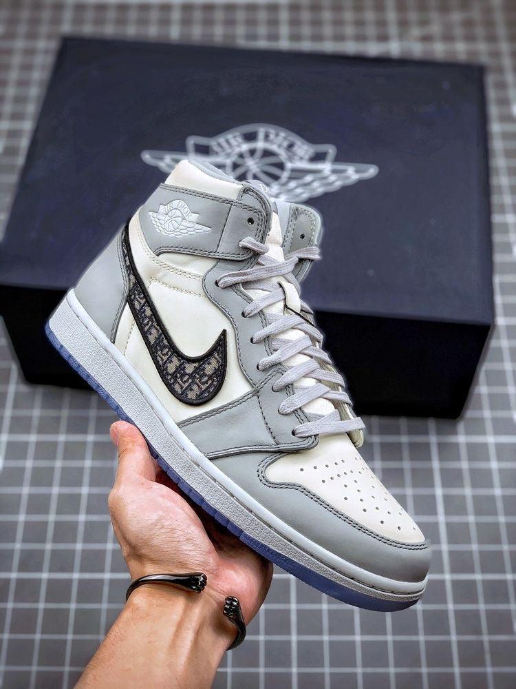 Designer Dior x Air Jordan 1 High OG "Grey"AJ1 High Q