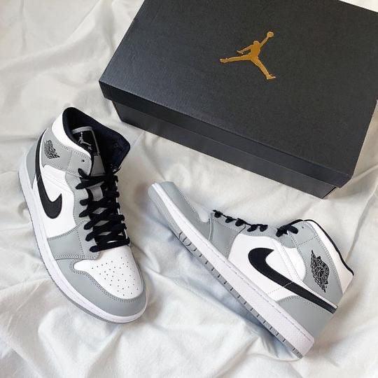 Designer Jordan 1 Mid Light Smoke Grey High Q