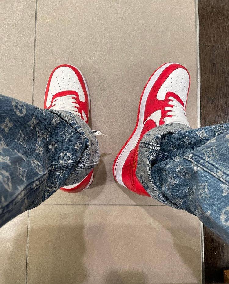 Designer LV x NK Air Force Monogram