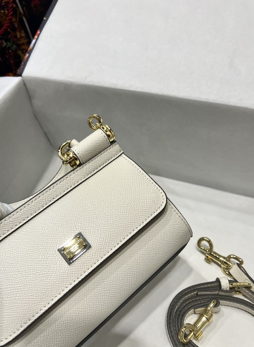 DG Small Sicily Bag In Dauphine White For Women 7.5in/19cm DG BB7116A100180001