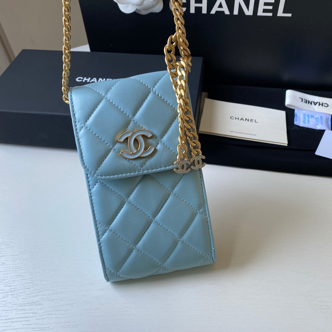 ChanelPhone Holder Blue Bag For Women 15cm/6in