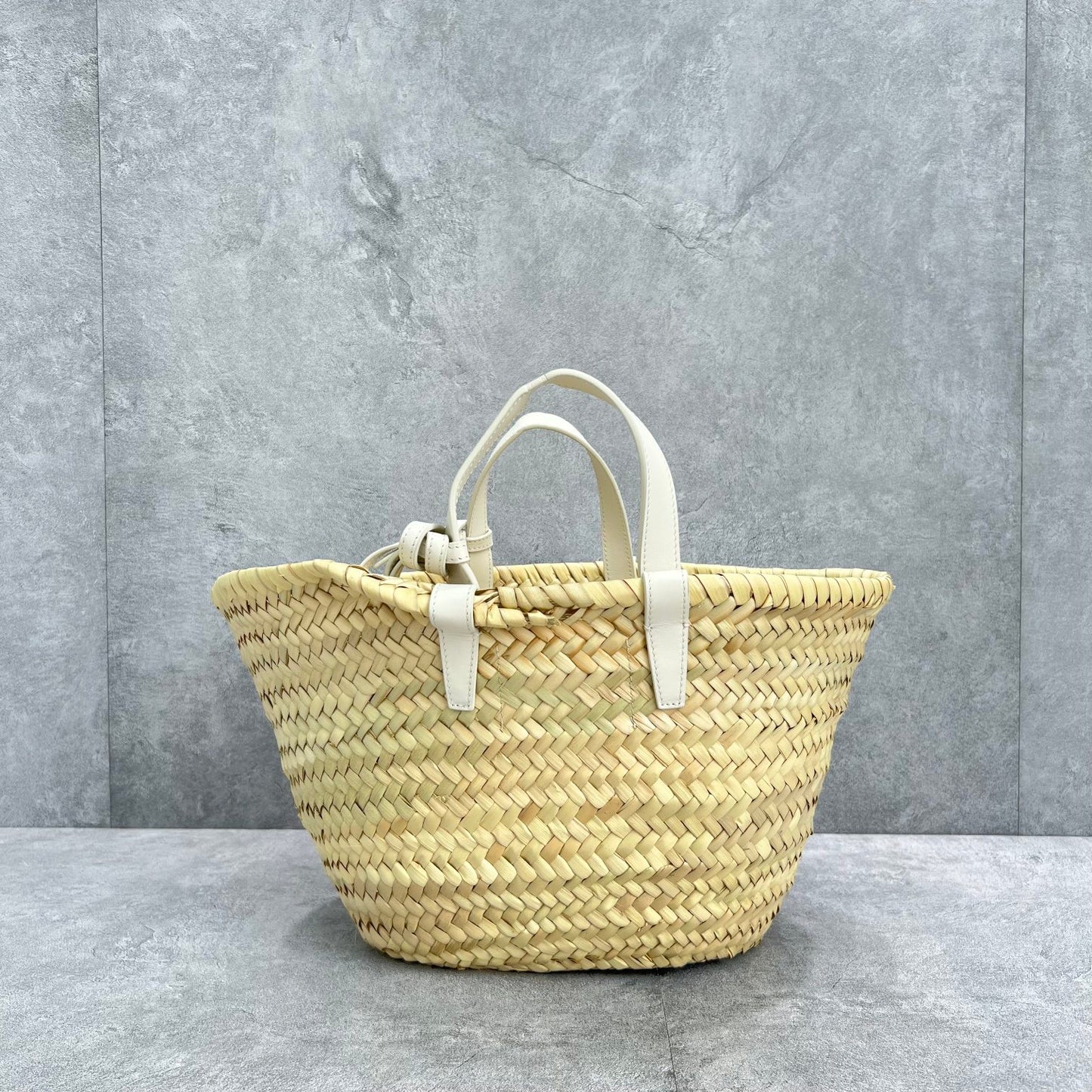 CE Teen Triomphe CE Classic Panier In Palm Leaves And Lizard White For Women 8in/20cm