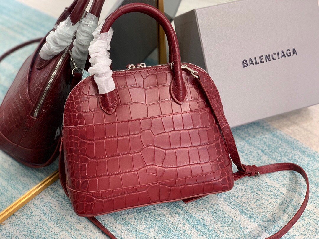 Balen Ville XXS Handbag In Dark Red, For Women,  Bags 8.6in/22cm