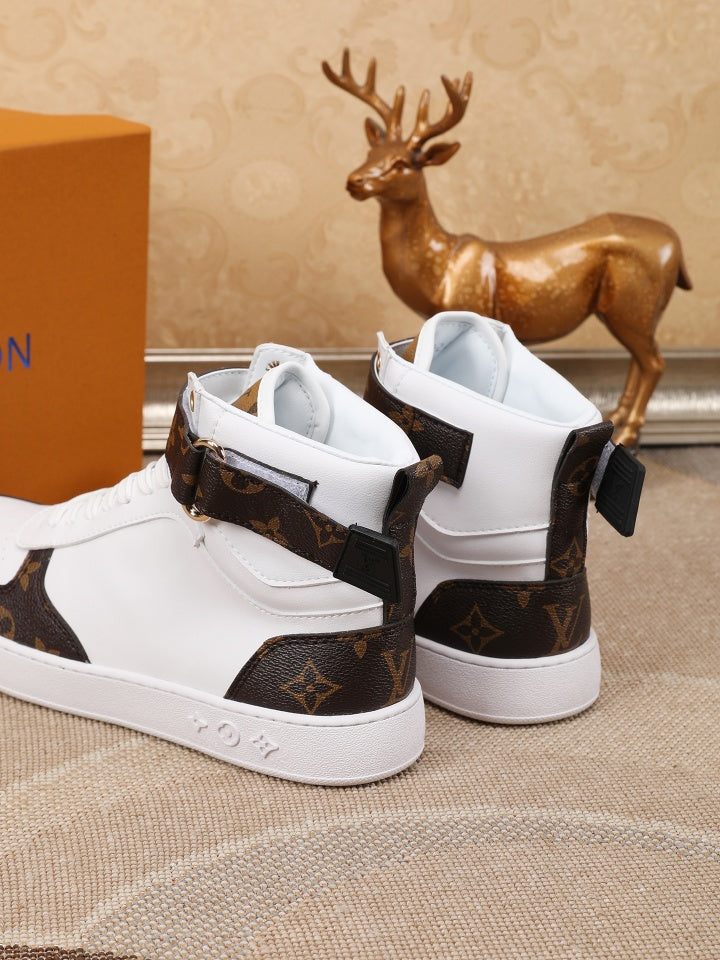 VO - LUV High Top White Brown Sneaker